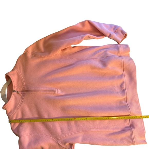 Izod Women's Light Pink Quarter-Zip Sweatshirt Size L Cozy Athleisure Casual - Picture 7 of 14